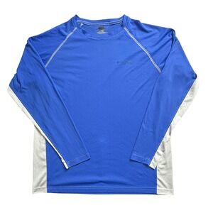Columbia PFG Shirt Mens Large Blue Omni-Freeze Long Sleeve Performance Fishing